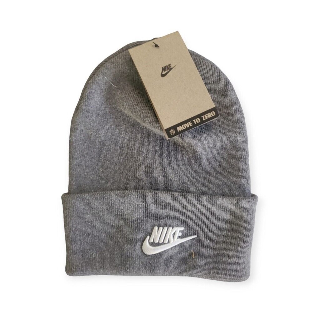 Nike Sportswear Futura Flash Cuffed Beanie Grey White Unisex One Size